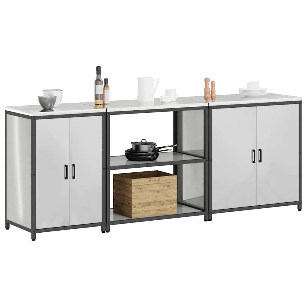 Aufbewahrungsset für die Küche HATTEM 3 pcs Silber