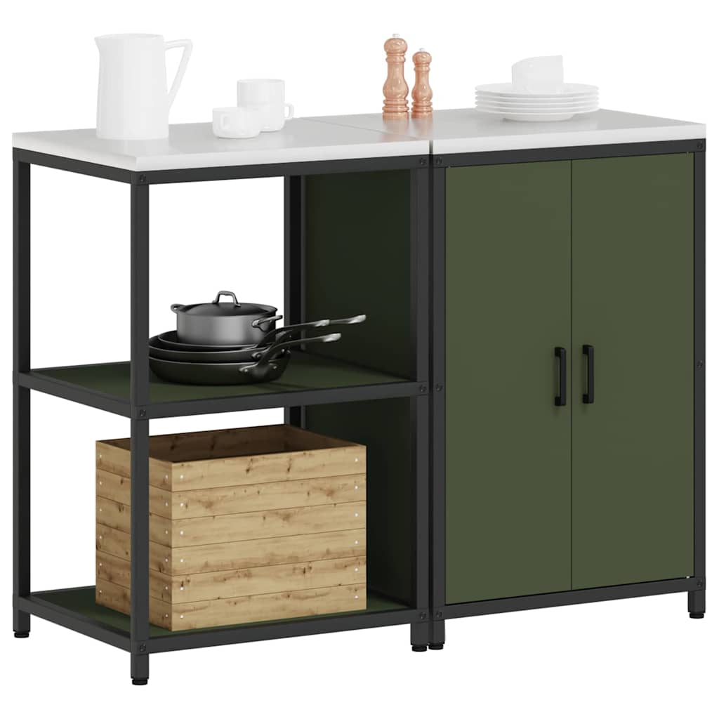 Aufbewahrungsset für die Küche HATTEM 2 pcs Olivgrün