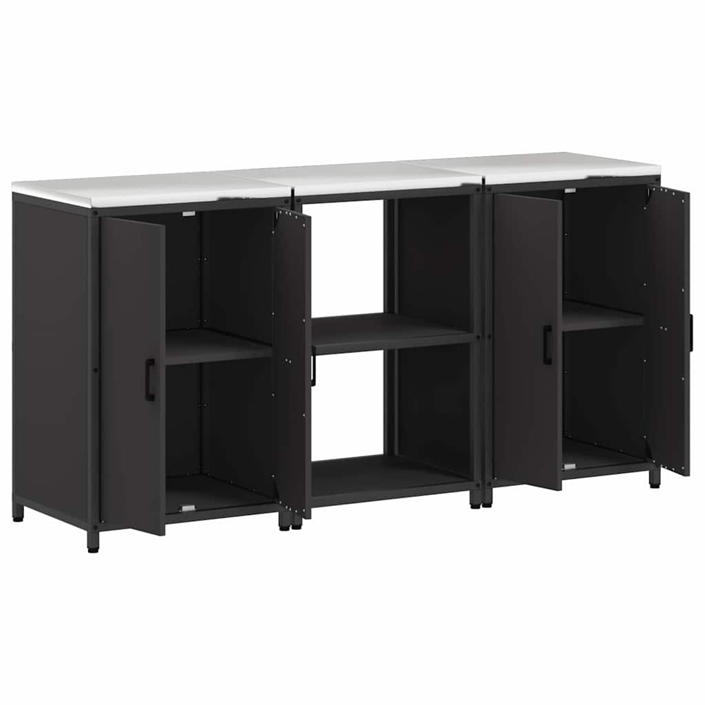 Aufbewahrungsset für die Küche HATTEM 3 pcs Schwarz