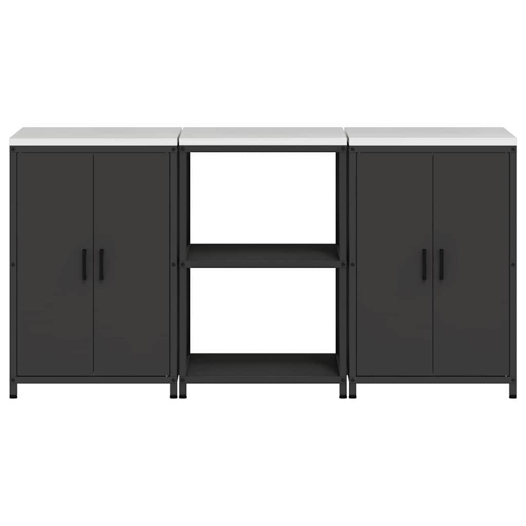Aufbewahrungsset für die Küche HATTEM 3 pcs Schwarz