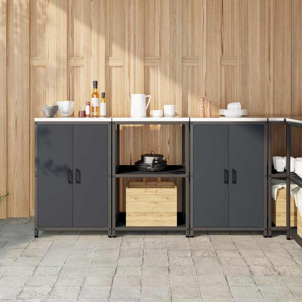 Aufbewahrungsset für die Küche HATTEM 3 pcs Anthrazit