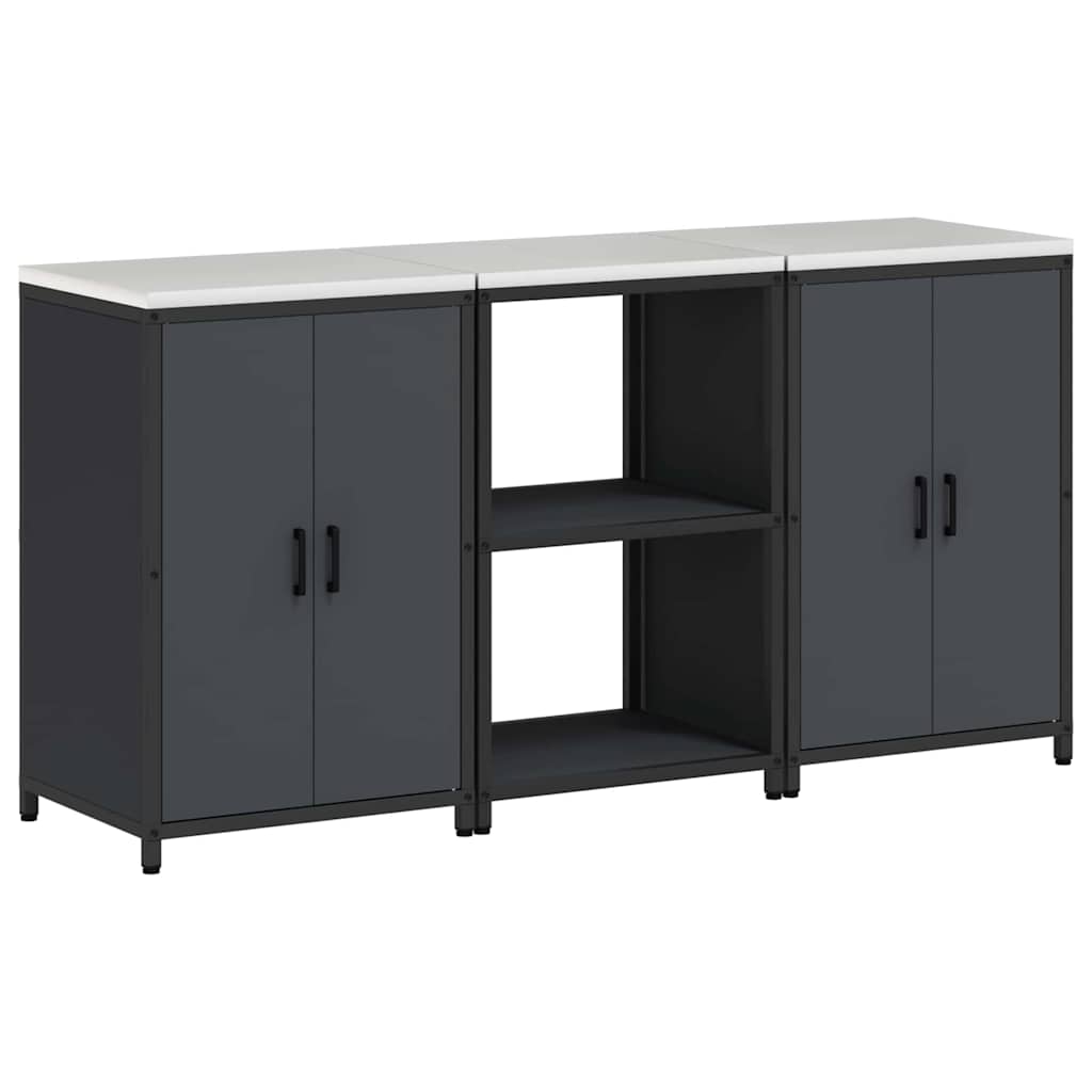 Aufbewahrungsset für die Küche HATTEM 3 pcs Anthrazit