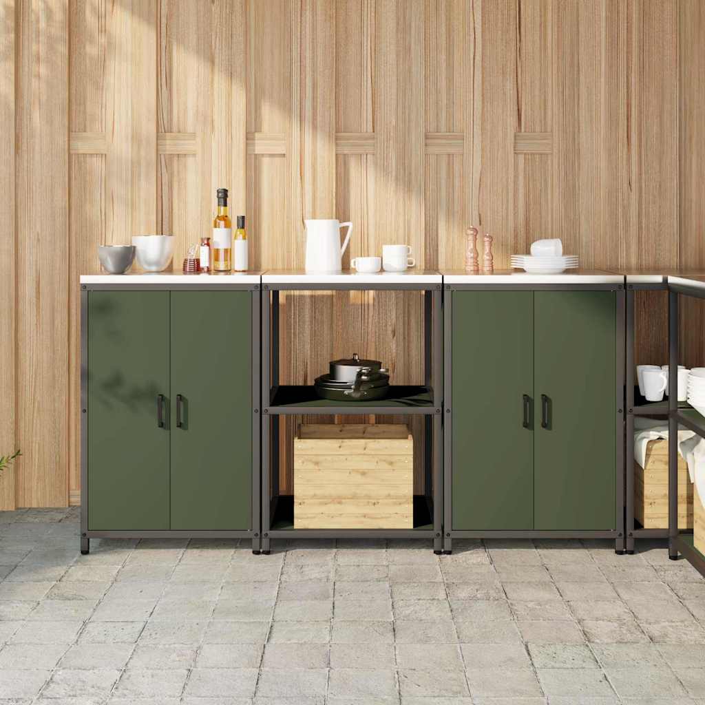 Aufbewahrungsset für die Küche HATTEM 3 pcs Olivgrün