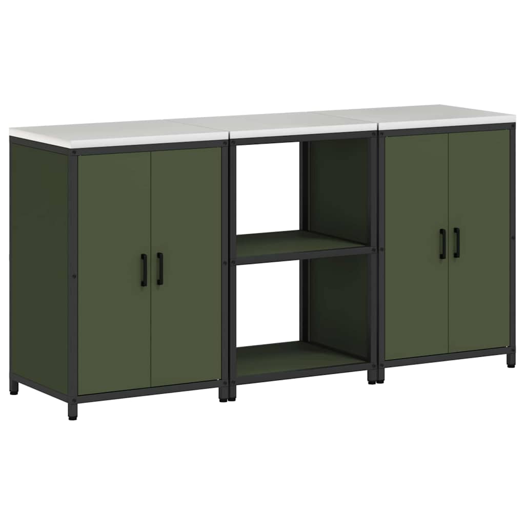 Aufbewahrungsset für die Küche HATTEM 3 pcs Olivgrün