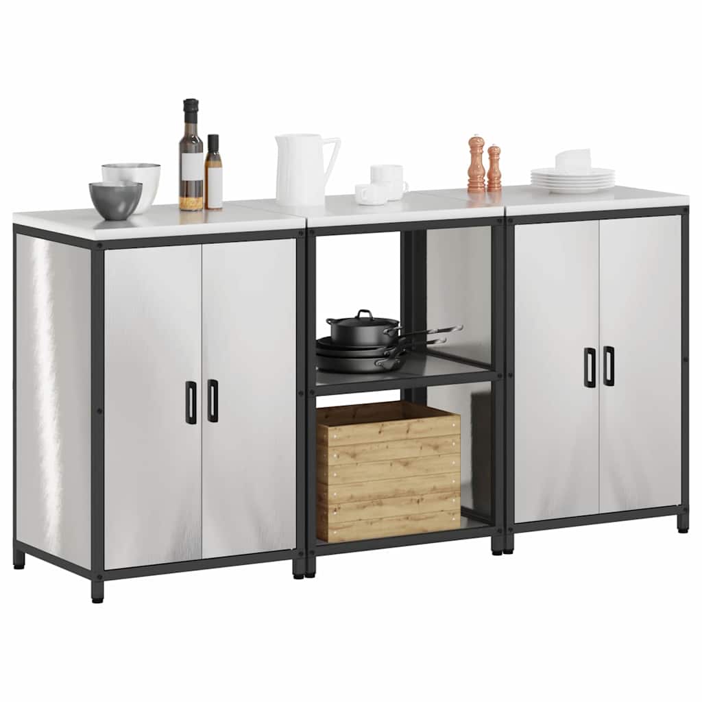Aufbewahrungsset für die Küche HATTEM 3 pcs Silber Edelstahl