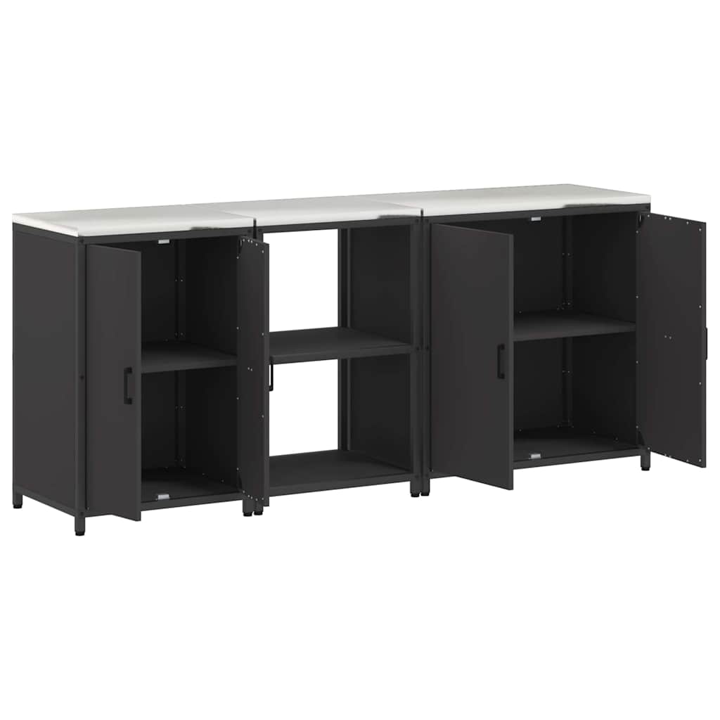Aufbewahrungsset für die Küche HATTEM 3 pcs Schwarz