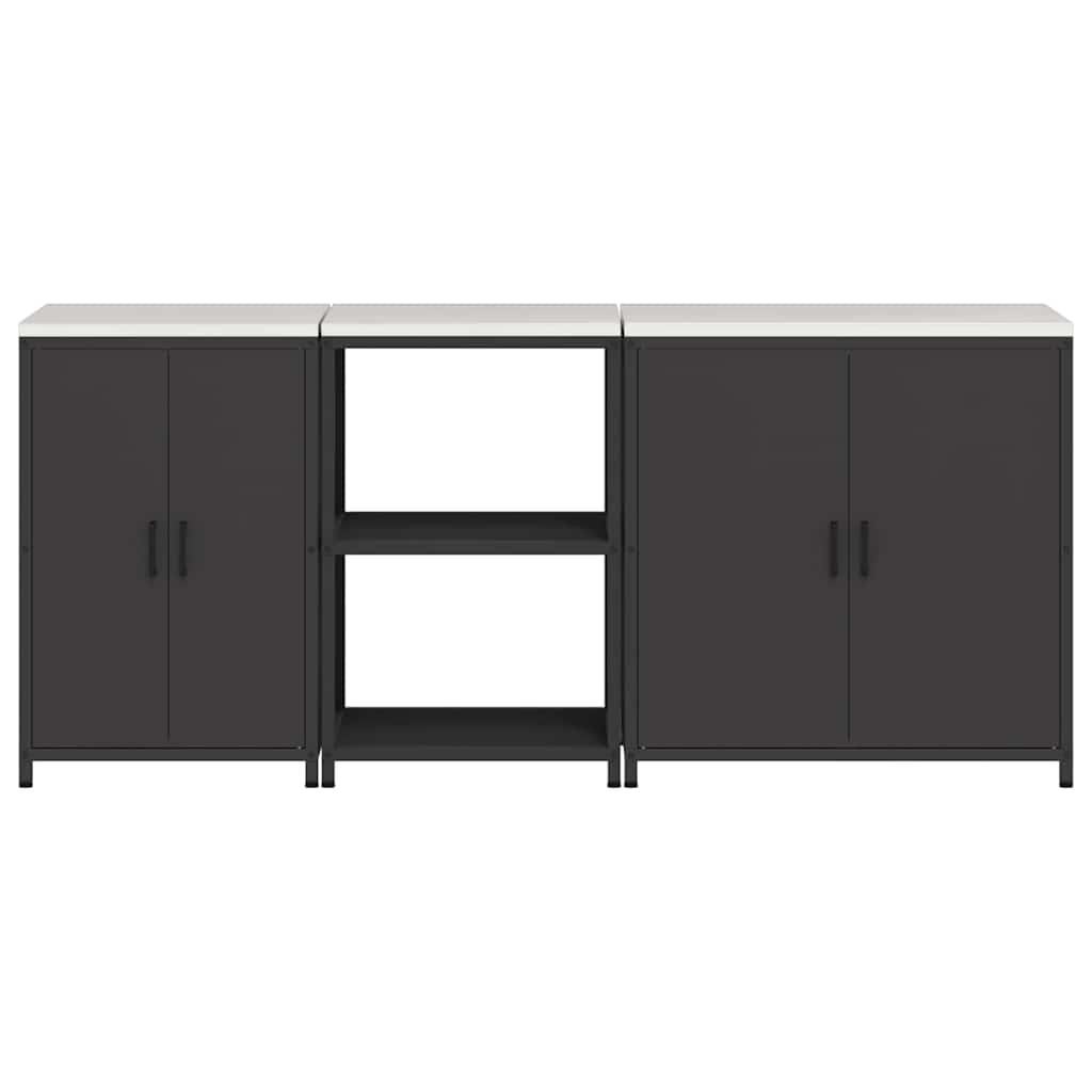 Aufbewahrungsset für die Küche HATTEM 3 pcs Schwarz