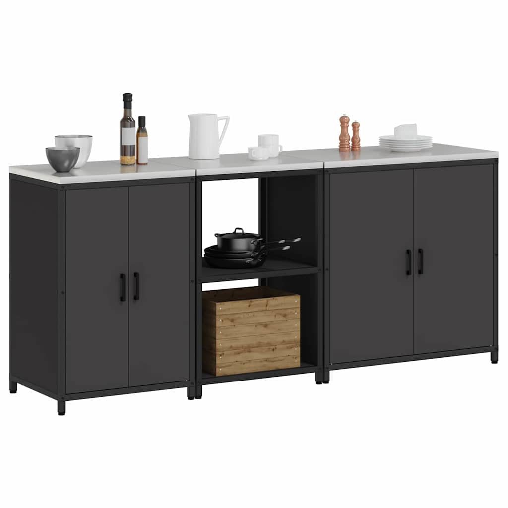 Aufbewahrungsset für die Küche HATTEM 3 pcs Schwarz
