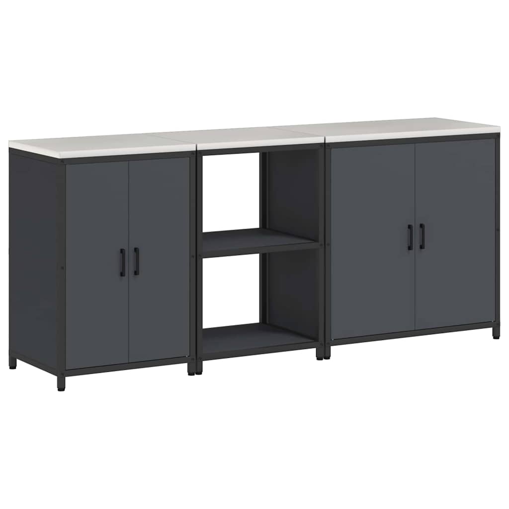 Aufbewahrungsset für die Küche HATTEM 3 pcs Anthrazit