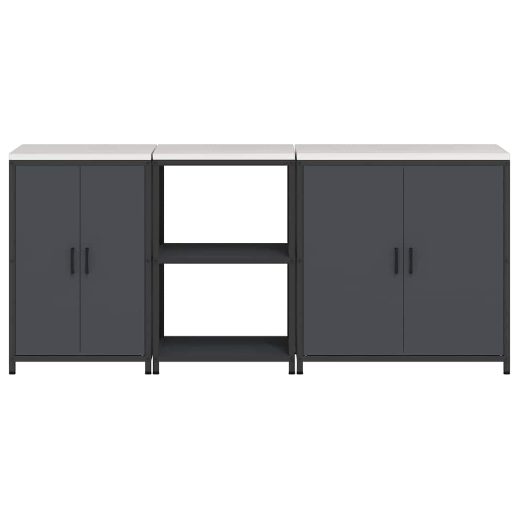 Aufbewahrungsset für die Küche HATTEM 3 pcs Anthrazit