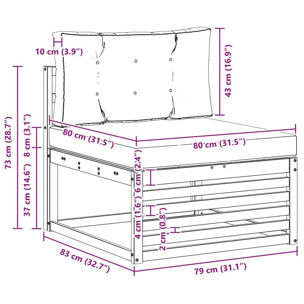 Outdoor-Sofagarnitur mit Kissen 3 pcs Weiß und Creme Polyester