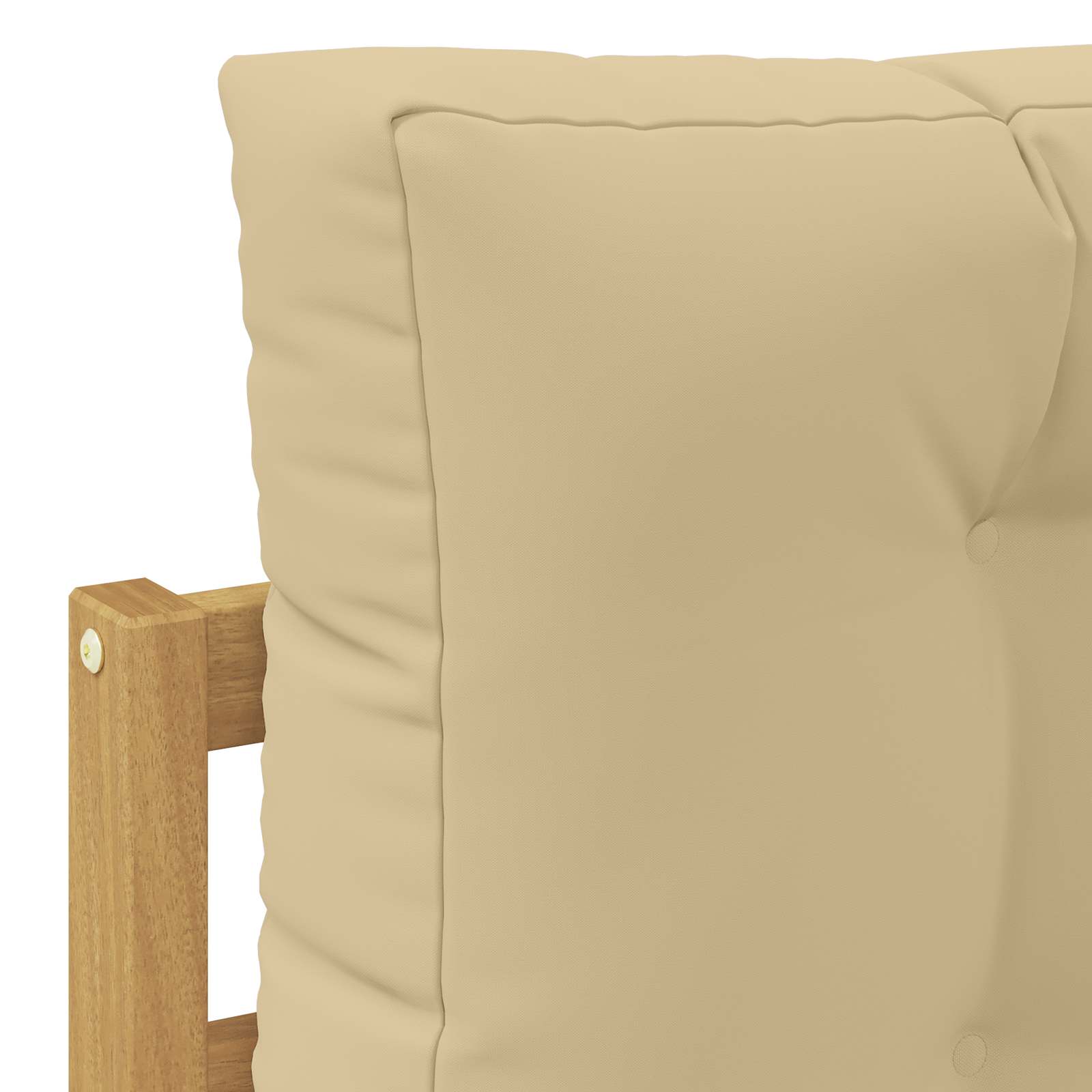 Outdoor-Sofagarnitur mit Kissen 3 pcs Weiß und Beige Polyester