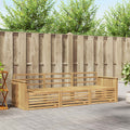 Outdoor-Sofagarnitur 3 pcs Weiß Massivholz Akazie