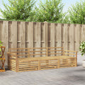 Outdoor-Sofagarnitur 3 pcs Weiß Massivholz Akazie