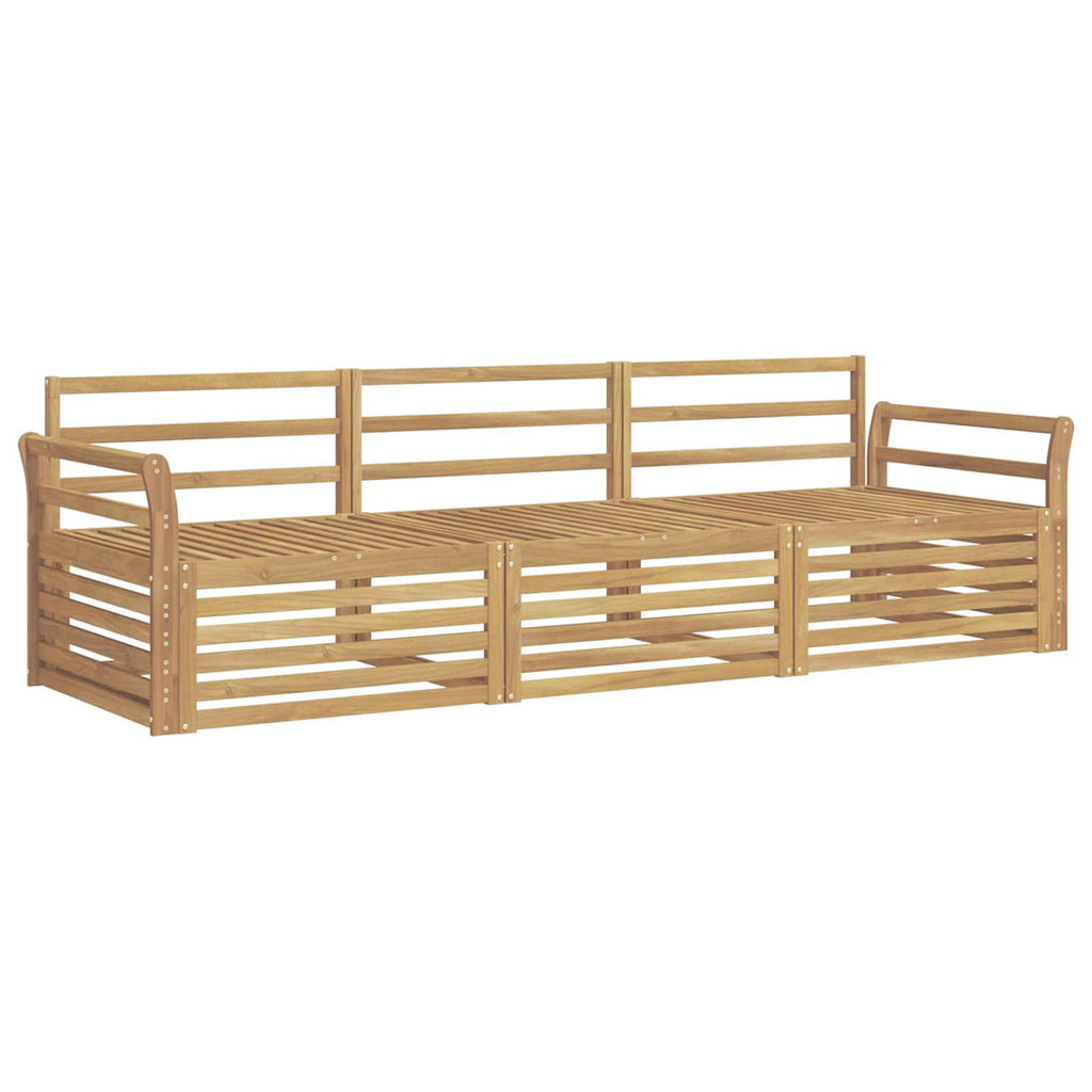Outdoor-Sofagarnitur 3 pcs Weiß Massivholz Akazie