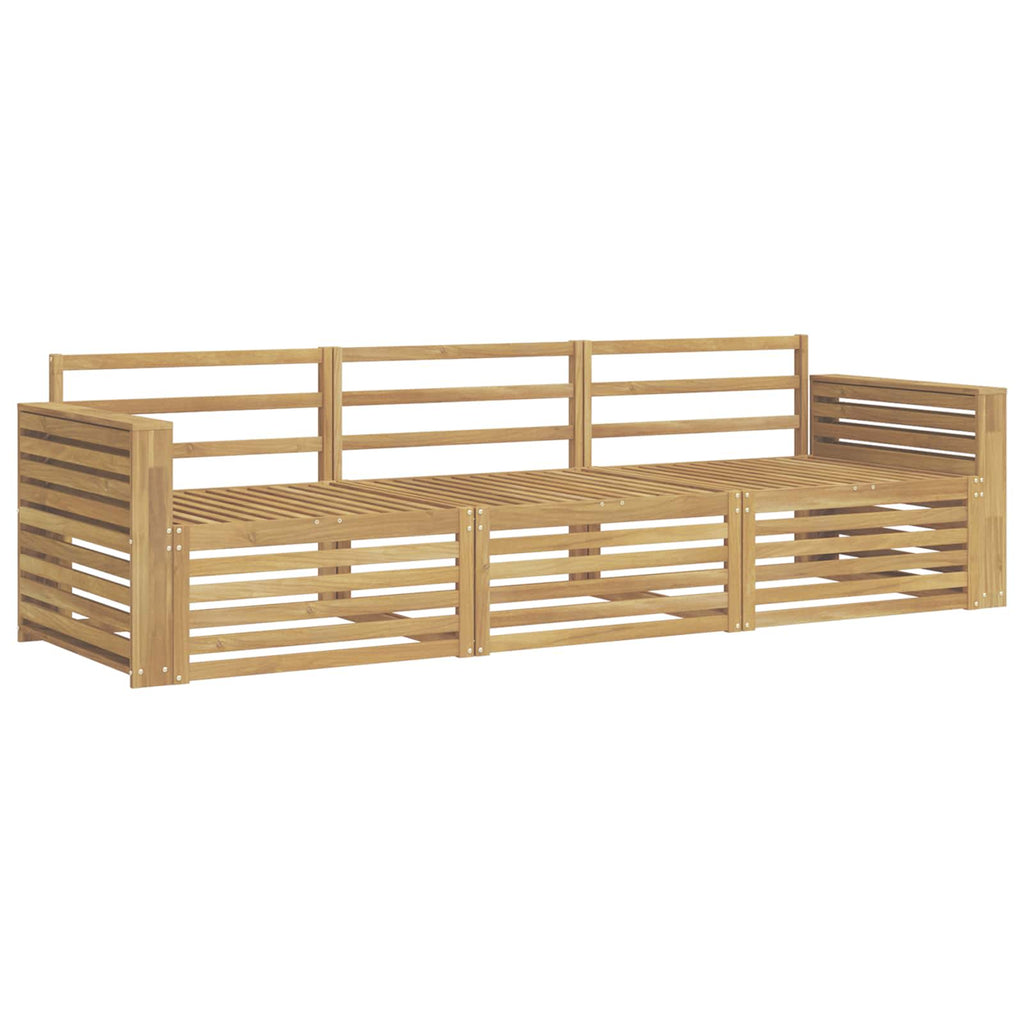 Outdoor-Sofagarnitur 3 pcs Weiß Massivholz Akazie