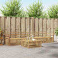 Outdoor-Sofagarnitur 5 pcs Weiß Massivholz Akazie