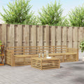 Outdoor-Sofagarnitur 5 pcs Weiß Massivholz Akazie