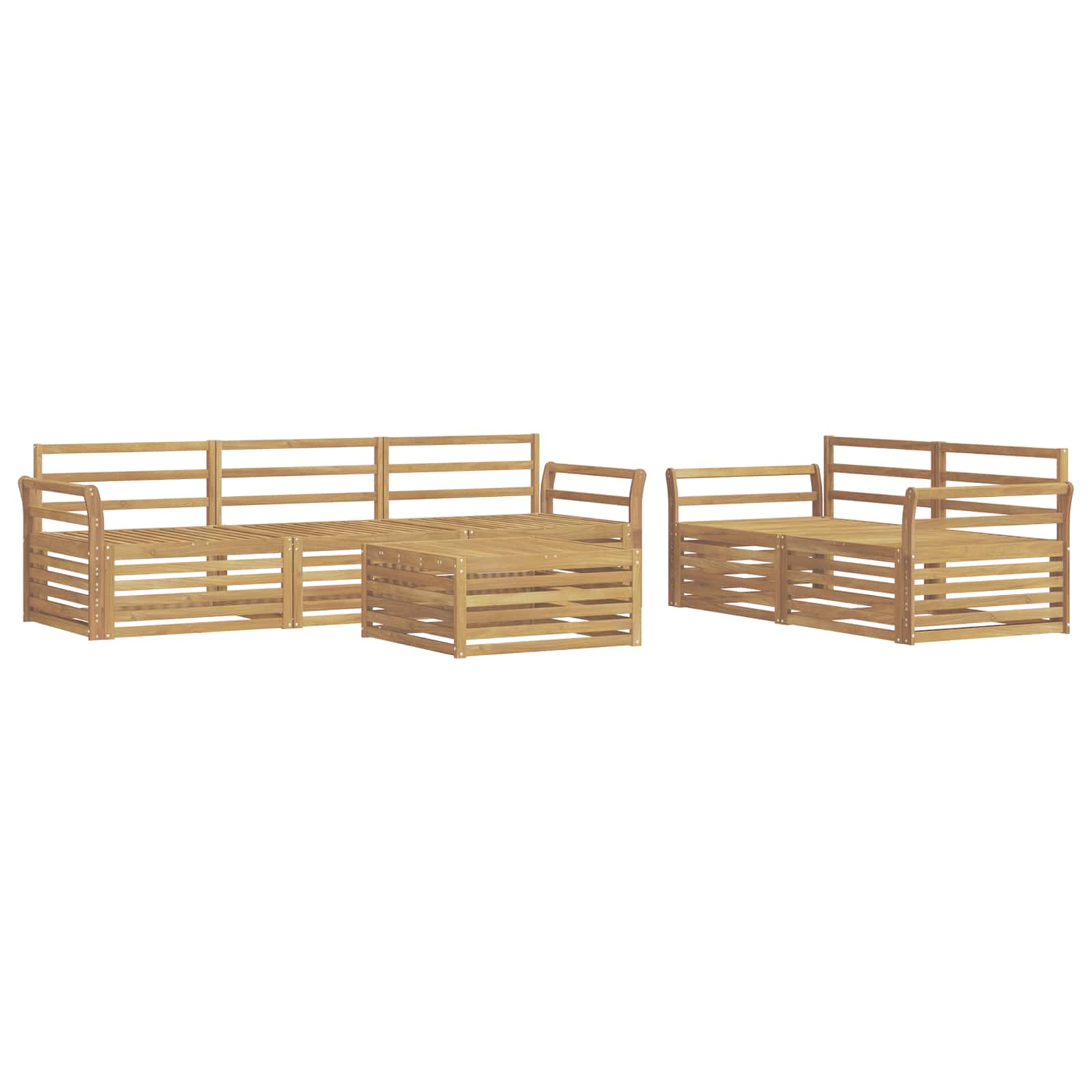 Outdoor-Sofagarnitur 6 pcs Weiß