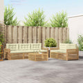Outdoor-Sofagarnitur 6 pcs Weiß und Creme