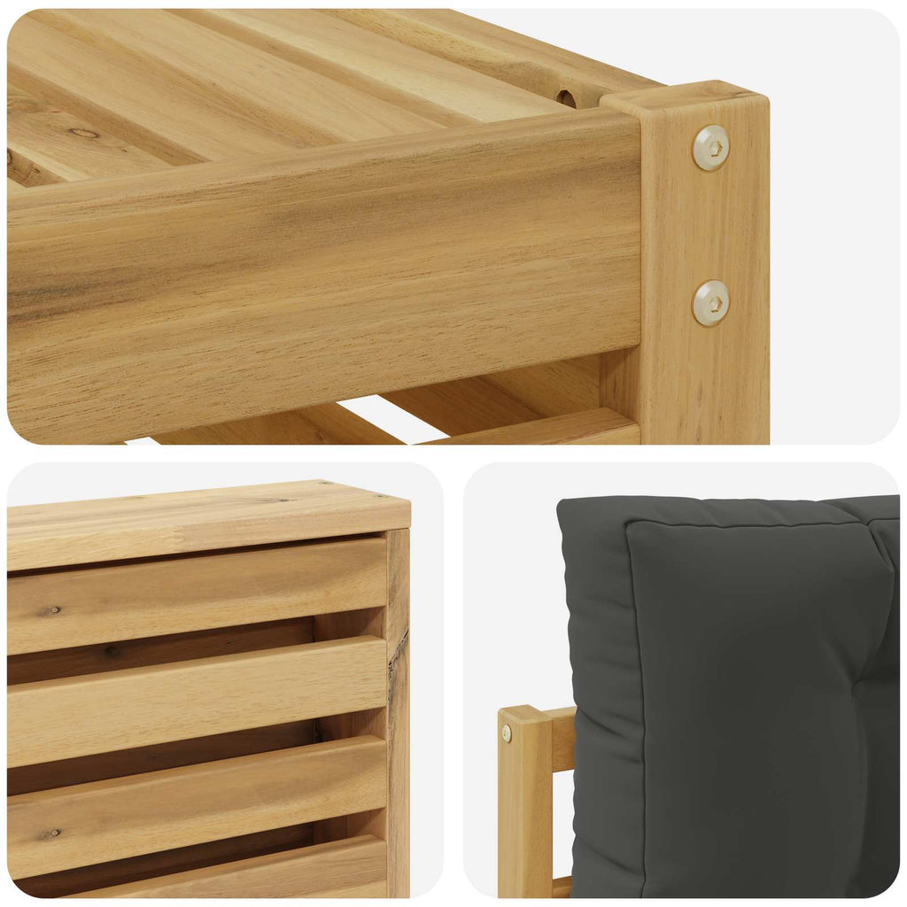 Outdoor-Sofagarnitur 6 pcs Weiß und Anthrazit