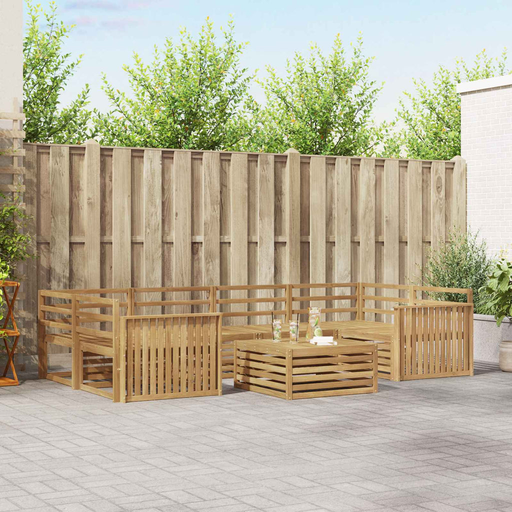 Outdoor-Sofagarnitur 7 pcs Weiß