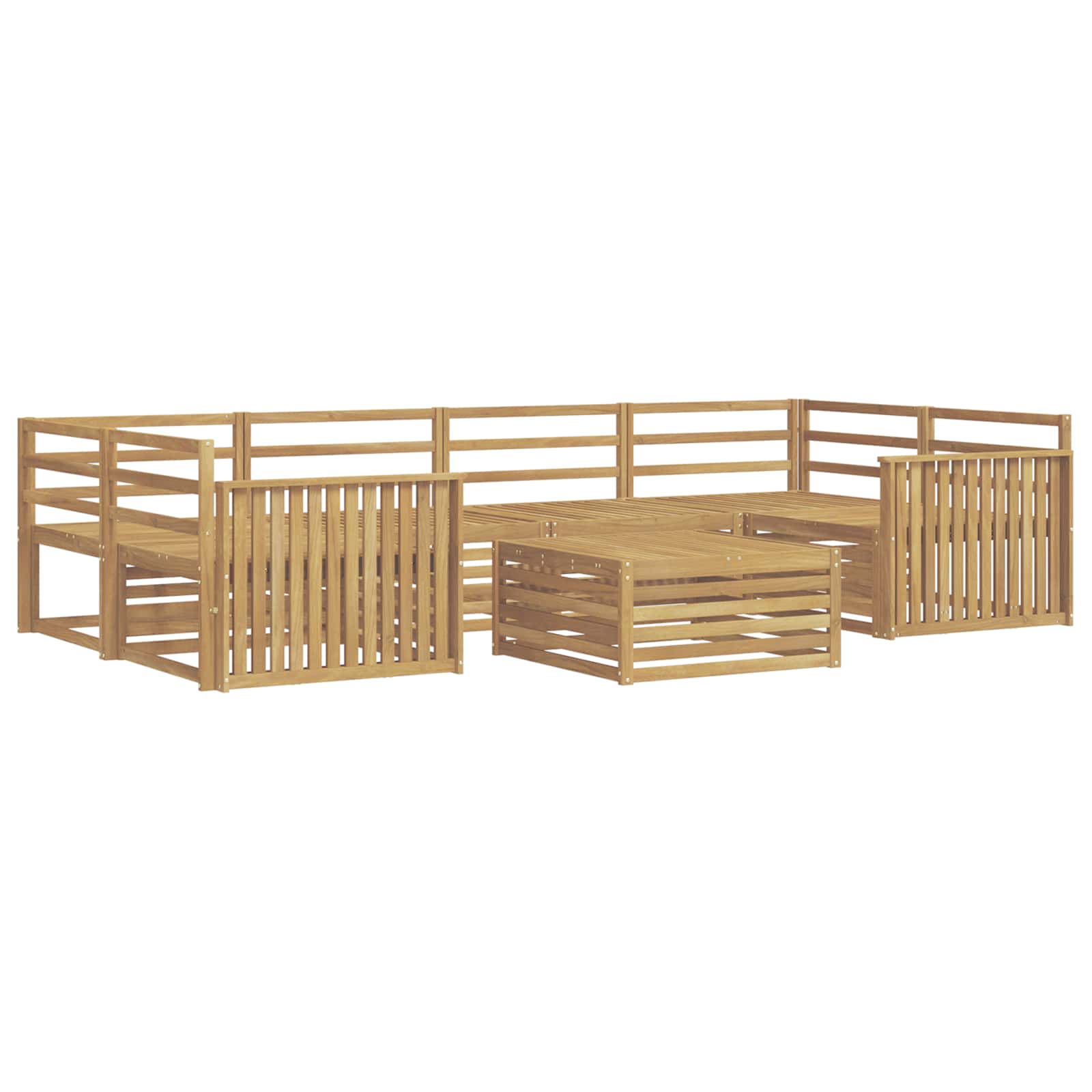 Outdoor-Sofagarnitur 7 pcs Weiß