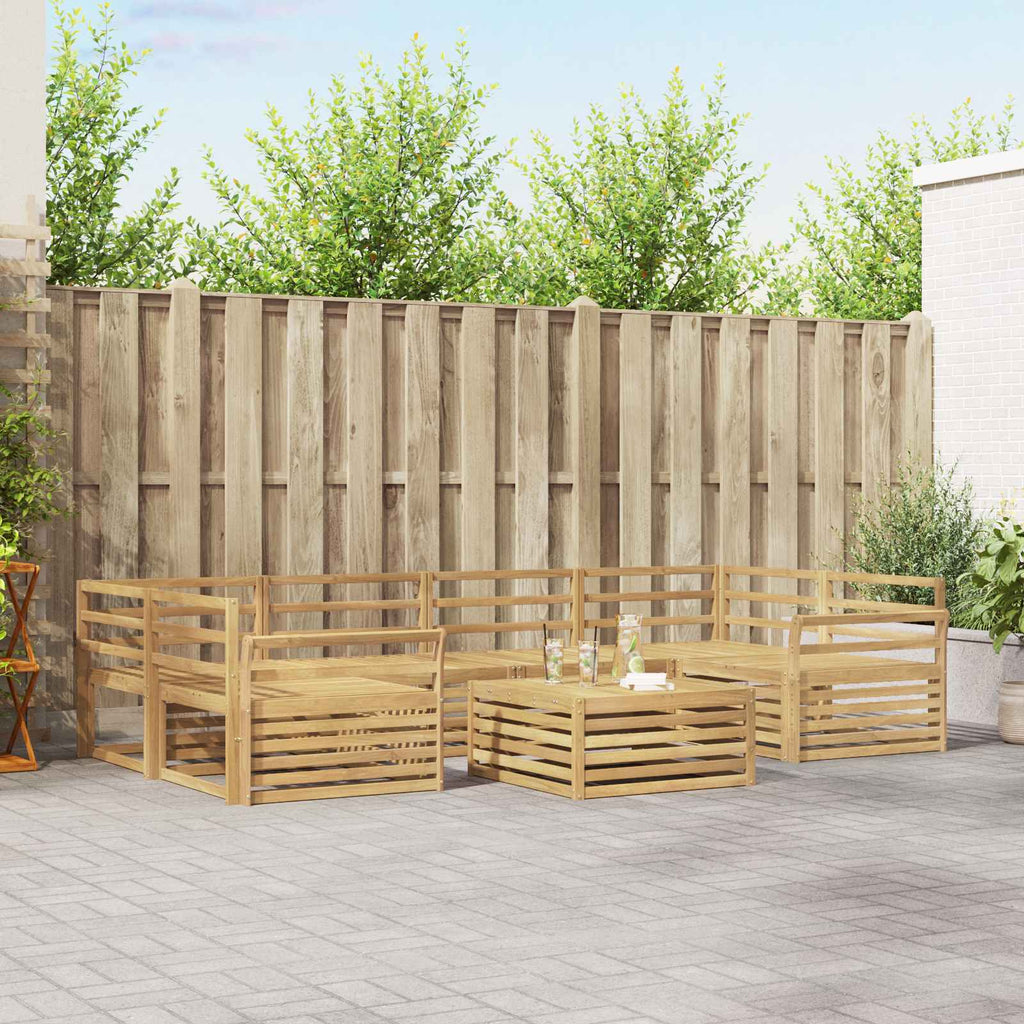 Outdoor-Sofagarnitur 7 pcs Weiß