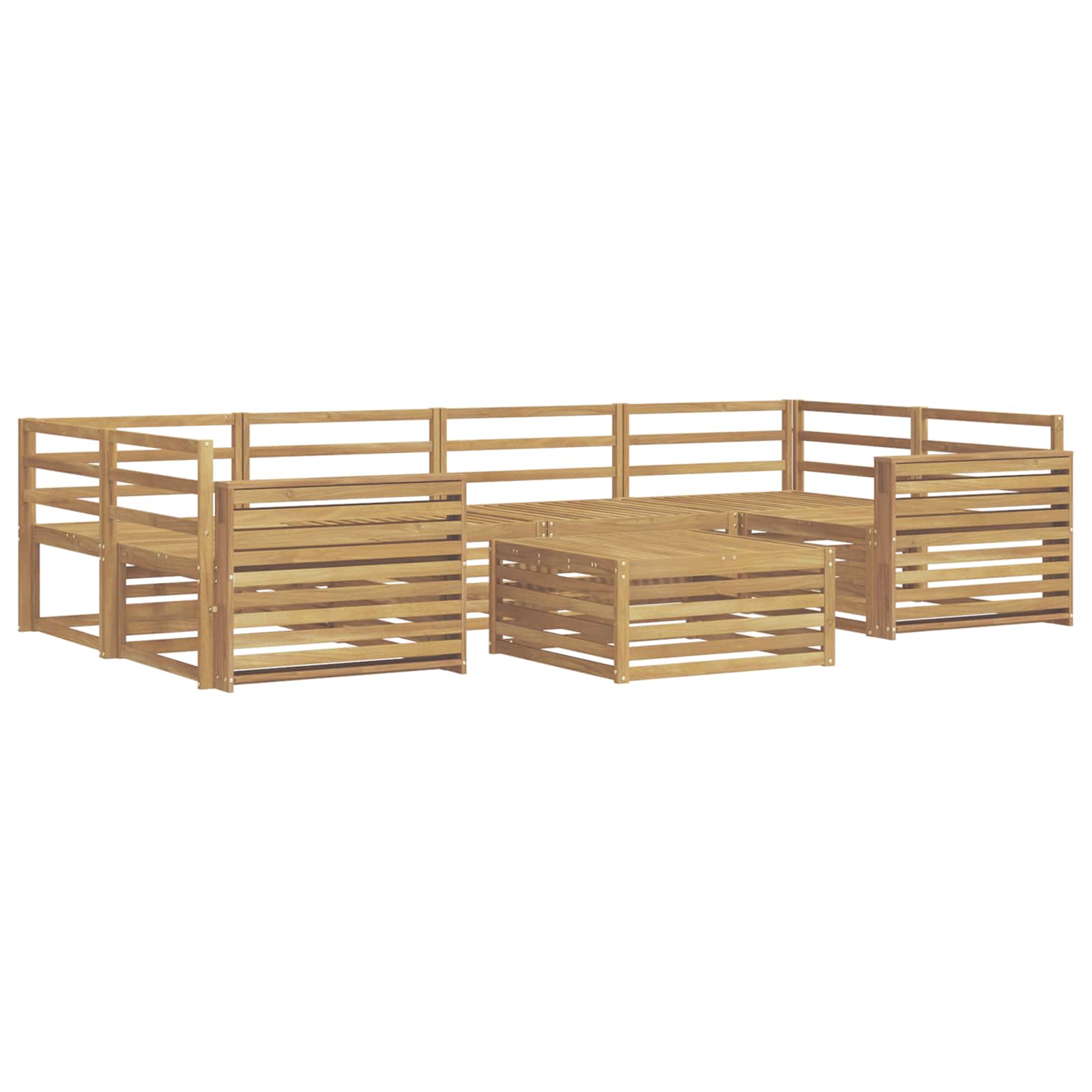 Outdoor-Sofagarnitur 7 pcs Weiß