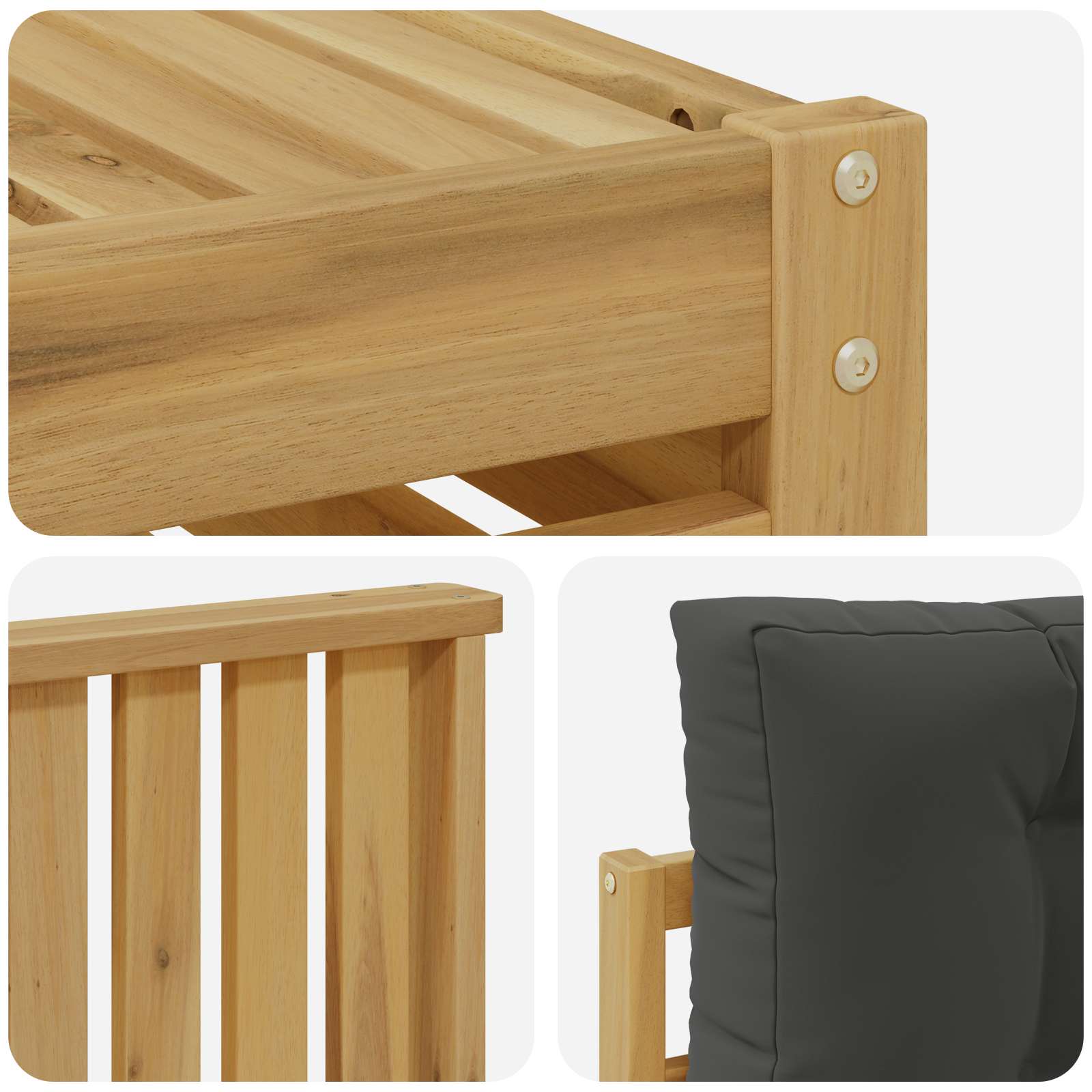 Outdoor-Sofagarnitur 8 pcs Weiß und Anthrazit