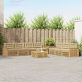Outdoor-Sofagarnitur 8 pcs Weiß und Beige