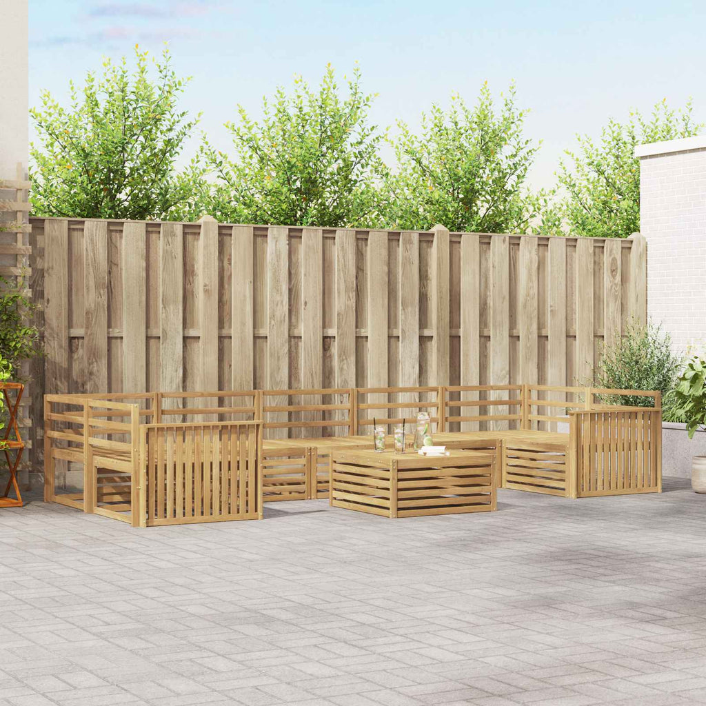 Outdoor-Sofagarnitur 8 pcs Weiß Massivholz Akazie