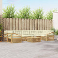 Outdoor-Sofagarnitur 8 pcs Weiß und Creme Massivholz Akazie
