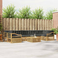 Outdoor-Sofagarnitur 8 pcs Weiß und Anthrazit Massivholz Akazie