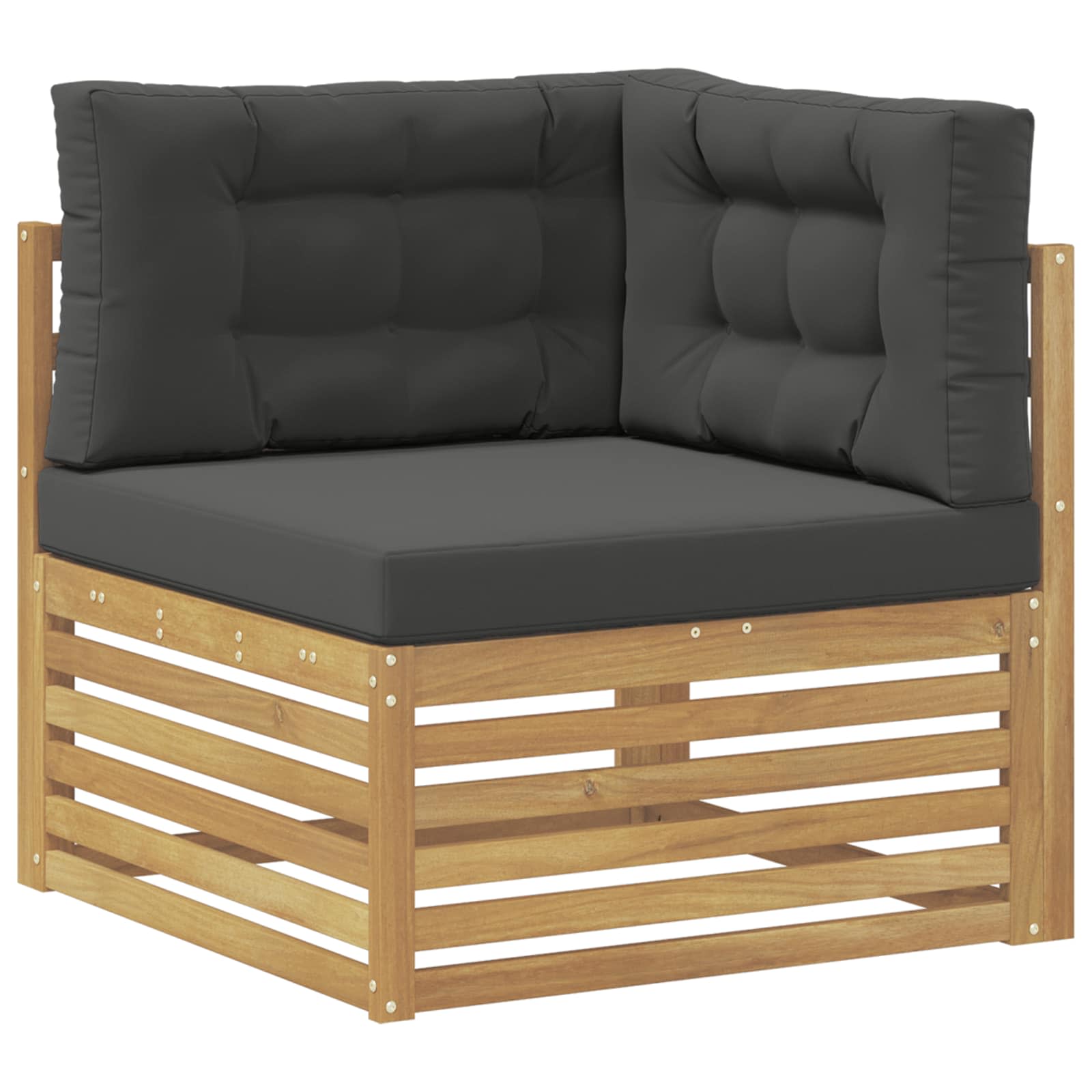 Outdoor-Sofagarnitur 8 pcs Weiß und Anthrazit Massivholz Akazie