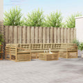 Outdoor-Sofagarnitur 8 pcs Weiß und Beige Massivholz Akazie