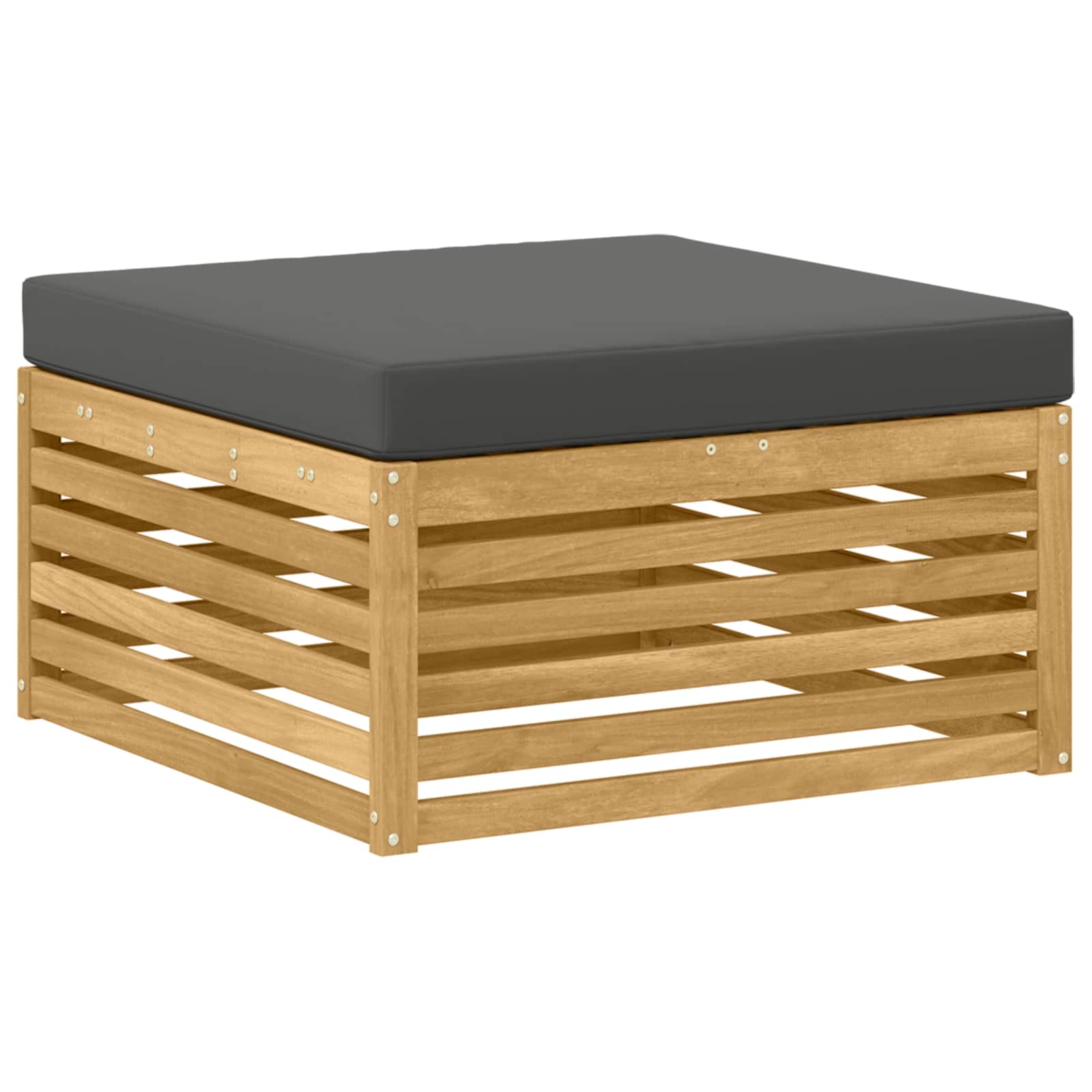 Outdoor-Sofagarnitur 4 pcs Weiß und Anthrazit Polyester