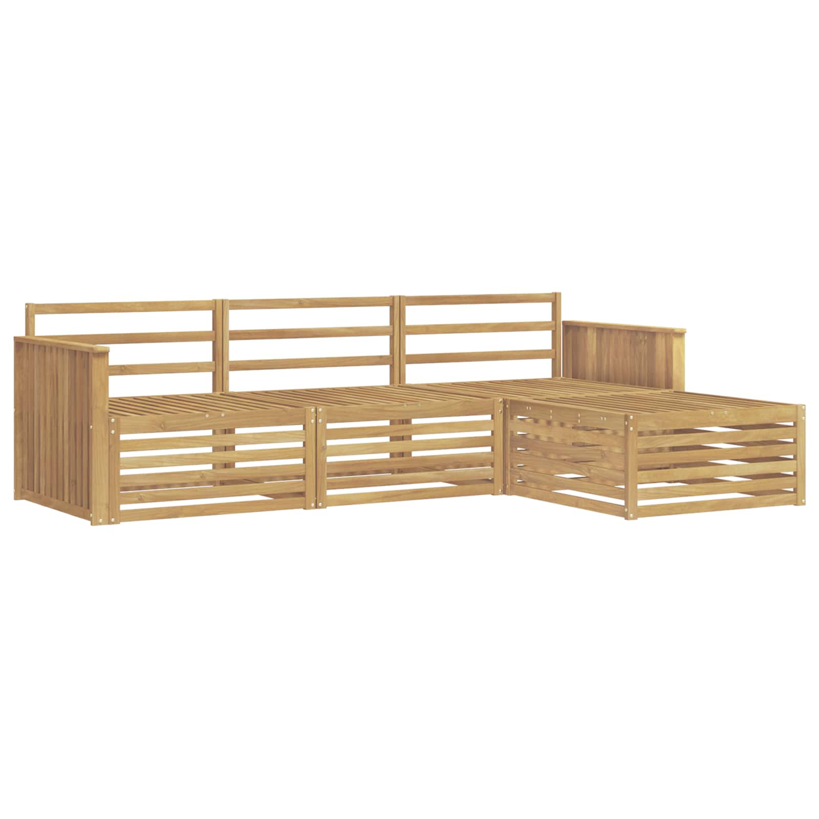 Outdoor-Sofagarnitur 4 pcs Weiß