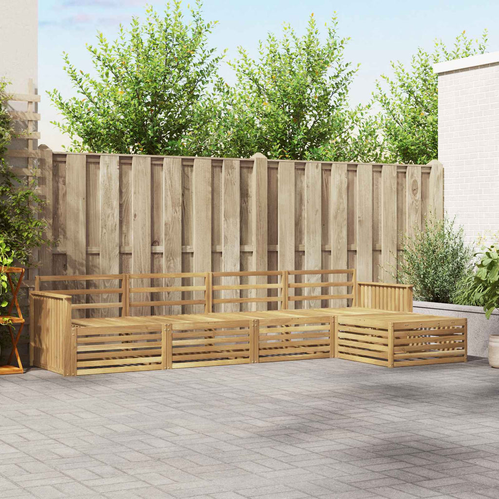 Outdoor-Sofagarnitur 5 pcs Weiß