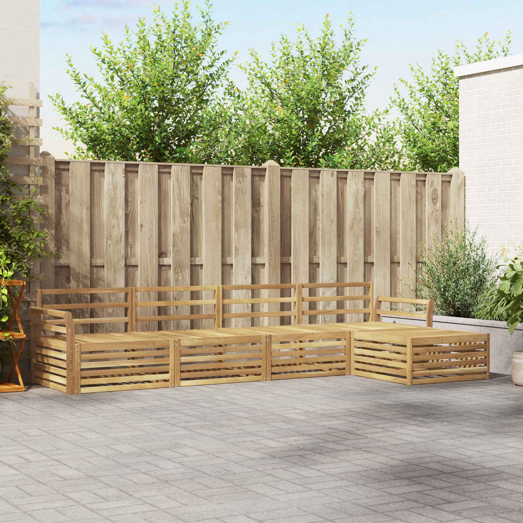 Outdoor-Sofagarnitur 5 pcs Weiß