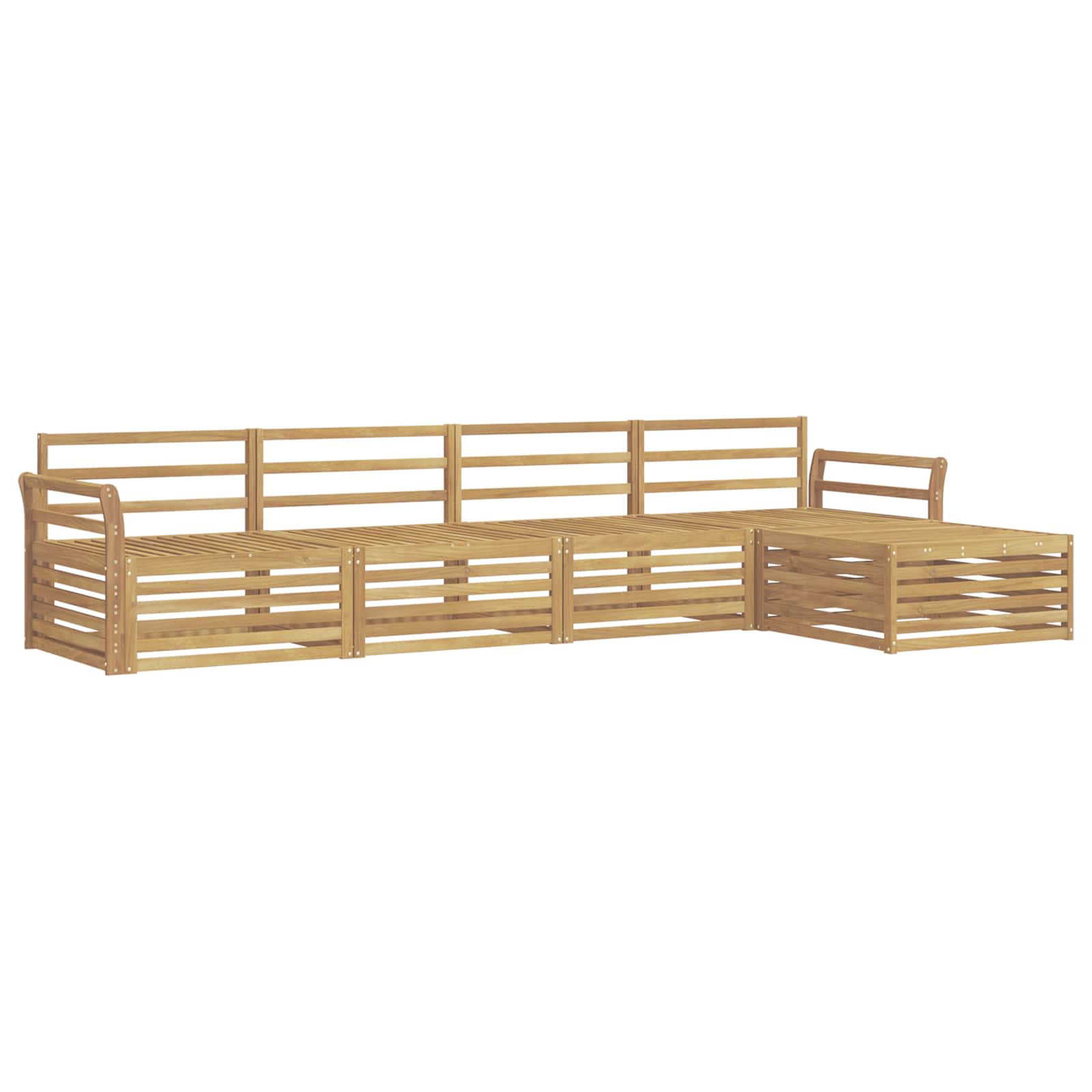 Outdoor-Sofagarnitur 5 pcs Weiß