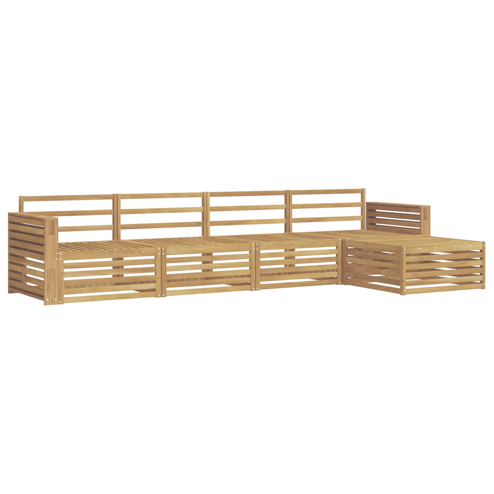 Outdoor-Sofagarnitur 5 pcs Weiß