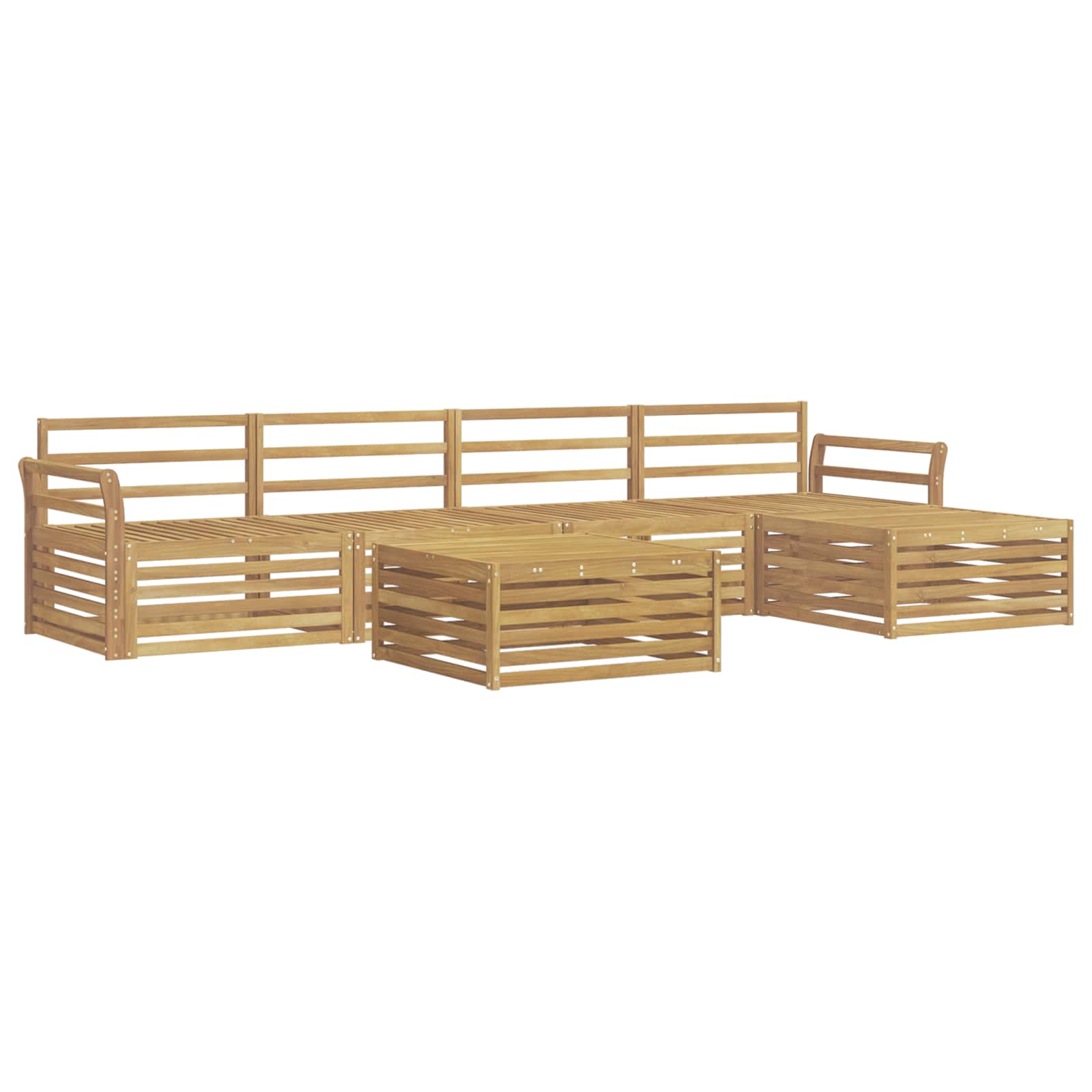 Outdoor-Sofagarnitur 6 pcs Weiß 79 x 79 x 37 cm