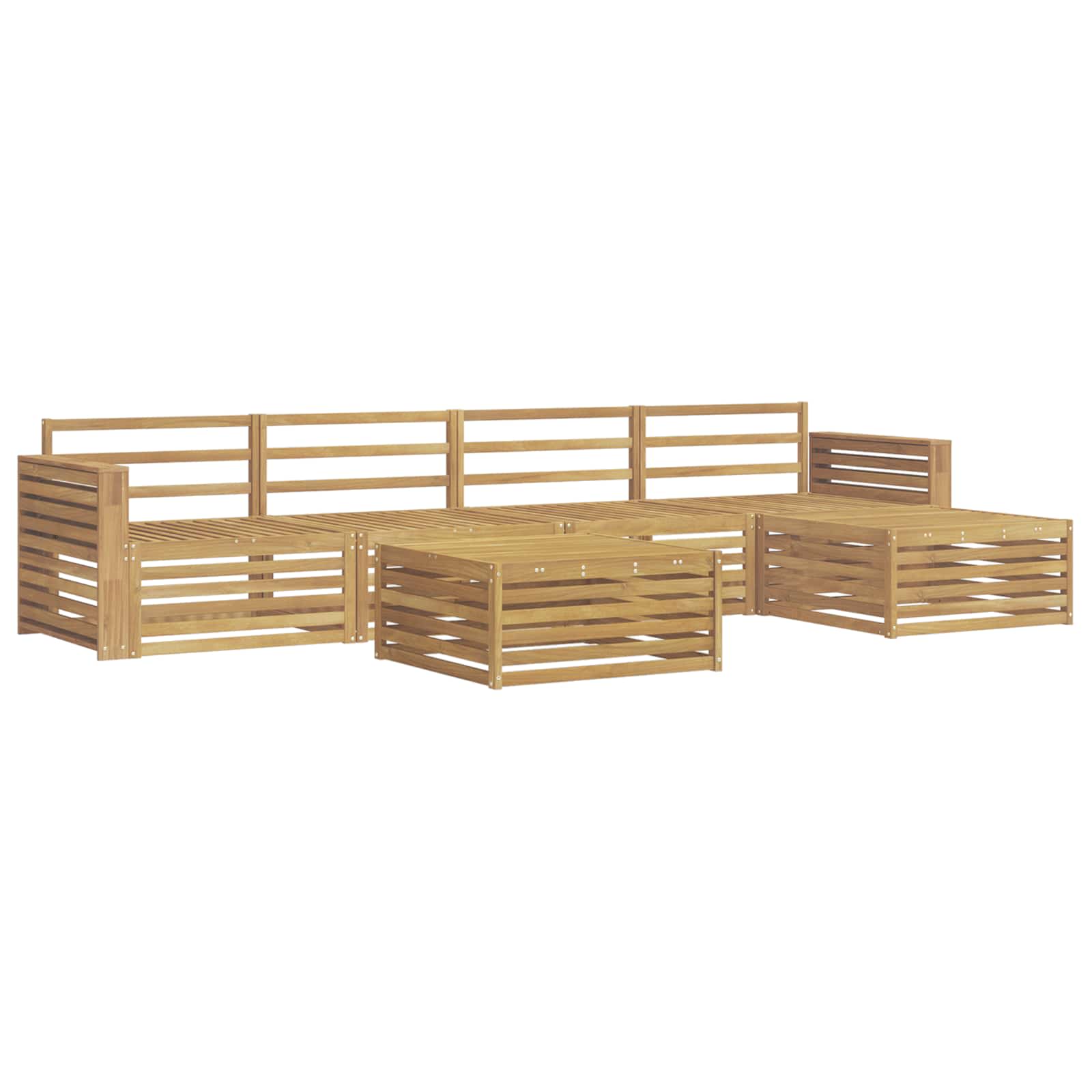 Outdoor-Sofagarnitur 6 pcs Weiß 79 x 79 x 37 cm