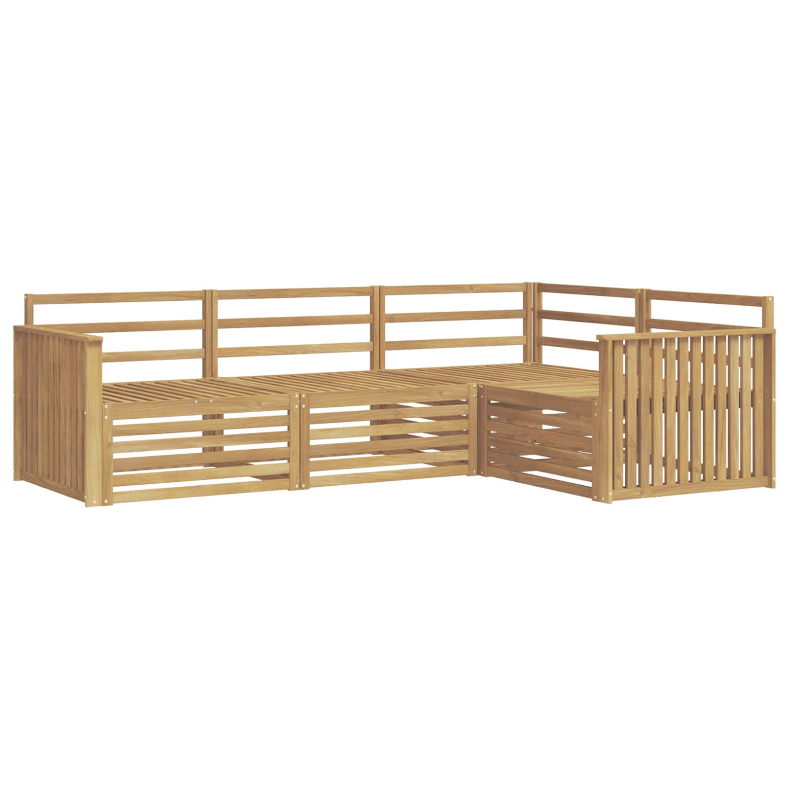Outdoor-Sofagarnitur 4 pcs Weiß 247,5 x 168,5 x 73 cm