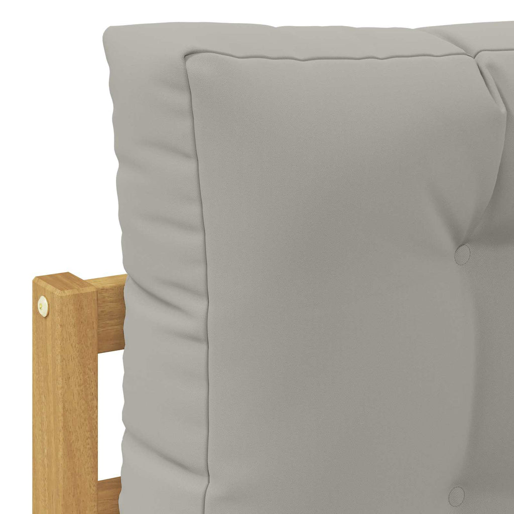 Outdoor-Sofagarnitur 4 pcs Weiß und Hellgrau