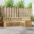 Outdoor-Sofagarnitur 4 pcs Weiß und Beige 247,5 x 168,5 x 73 cm
