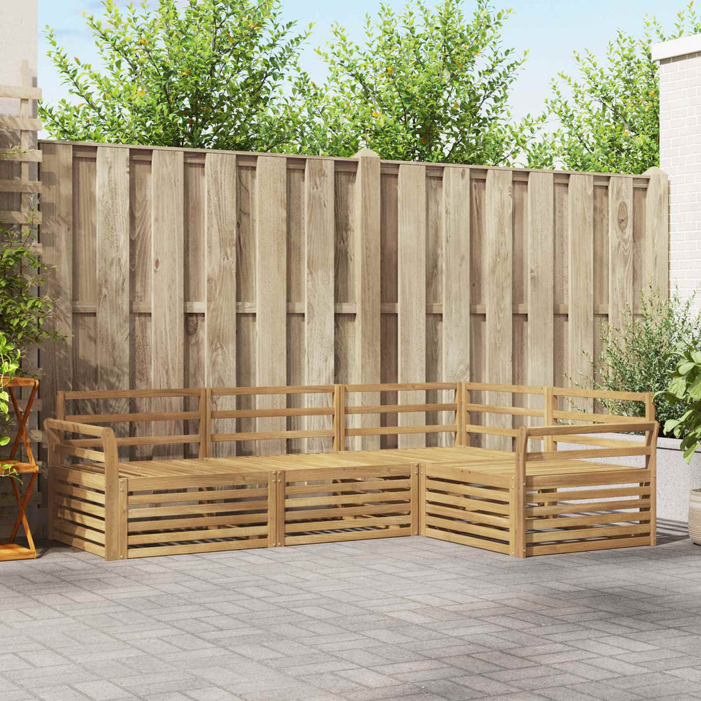Outdoor-Sofagarnitur 4 pcs Weiß 250 x 170,5 x 73 cm