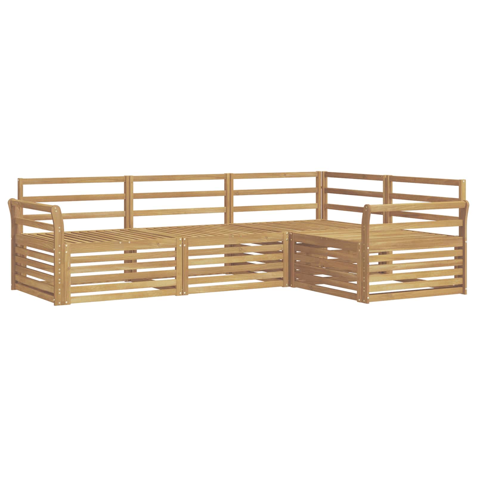 Outdoor-Sofagarnitur 4 pcs Weiß 250 x 170,5 x 73 cm