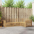 Outdoor-Sofagarnitur 4 pcs Weiß 251,5 x 172,5 x 73 cm
